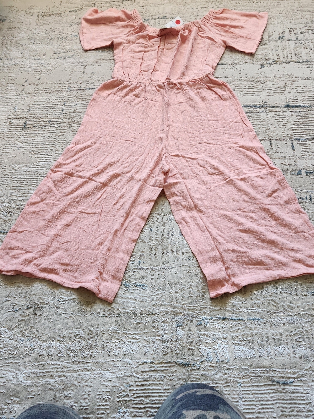 NEW love J Pale Pink Off-Shoulder Wide-Leg Jumpsuit - Picture 8 of 12